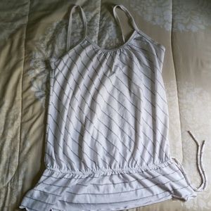 Waist tires White/Silver stripped shirt